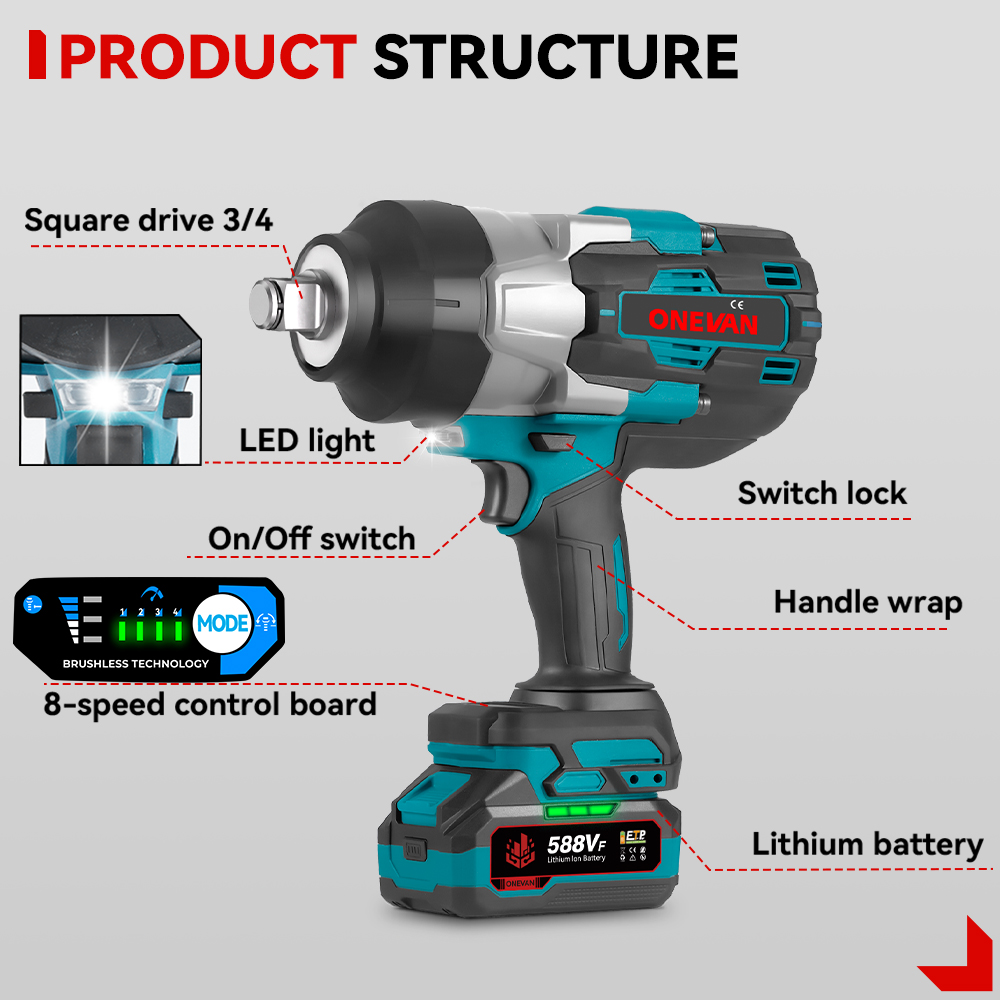 Elektryczny klucz udarowy 1000 – Torque Wrench recenzja i cena